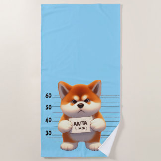 Serviette De Plage Akita méchant