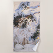 Serviette De Plage Akseli Gallen-Kallela - Forêt en hiver (Devant)