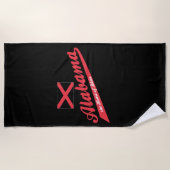 Serviette De Plage Alabama Cœur de Dixie (Devant)