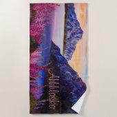 Serviette De Plage Alaskan Cotton Candy Mountain Beach Towne (Devant)