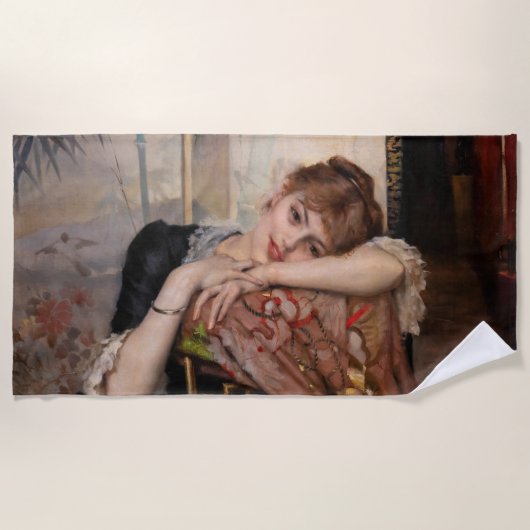 Serviette De Plage Albert Edelfeel - La Parisienne / Virginie (Devant)
