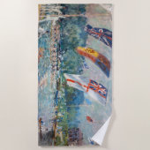 Serviette De Plage Alfred Sisley - Regatta à Molesey (Devant)