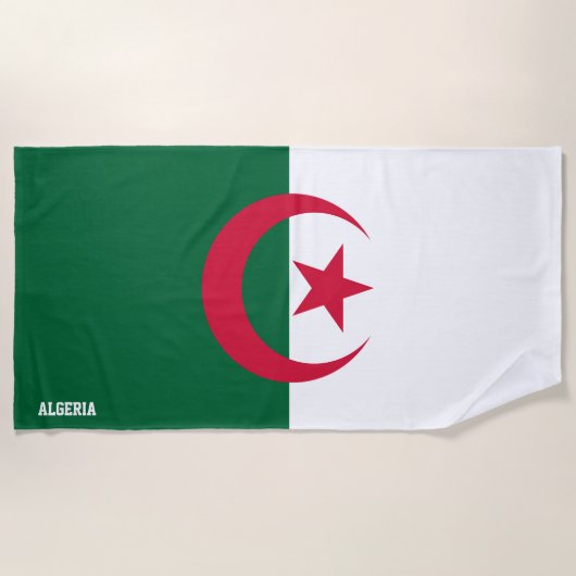 Serviette De Plage Algérie Drapeau splendide patriotique (Devant)