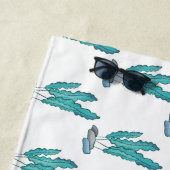 Serviette De Plage Algues bleues Thunder_Cove (En situation)