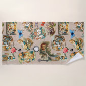 Serviette De Plage Alice à Wonderland Cheshire Cat Characters (Devant)