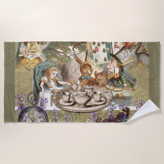 Serviette De Plage Alice au pays des merveilles (Devant)