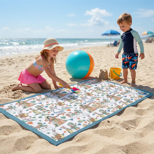Serviette De Plage Alice au pays des merveilles personnalisé Monogram