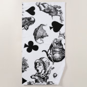 Serviette De Plage Alice Lapin Blanc Wonderland Classique (Devant)