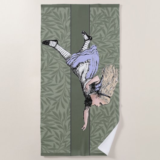 Serviette De Plage Alice volante au pays des merveilles (Devant)