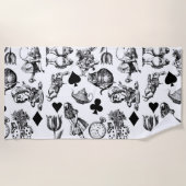 Serviette De Plage Alice White Rabbit Wonderland Classic (Devant)