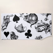 Serviette De Plage Alice White Rabbit Wonderland Classic (Devant)