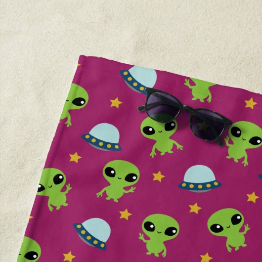 Serviette de plage Alien (En situation)