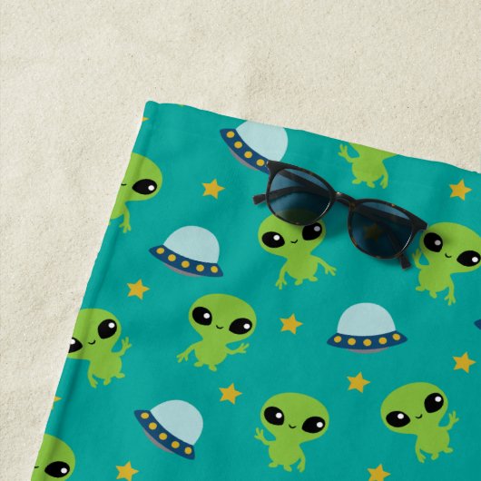 Serviette de plage Alien (En situation)