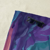 Serviette De Plage Alien de paix mignon et vaisseau spatial (En situation)