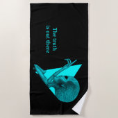 Serviette De Plage Alien gris, la vérité est là (Devant)