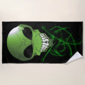 Serviette de plage alien verte (Devant)