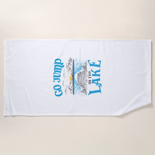Serviette De Plage Aller Sauter Dans Le Lac (Devant)