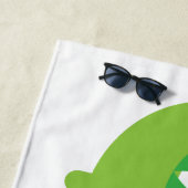 Serviette De Plage Alligator Vert (En situation)