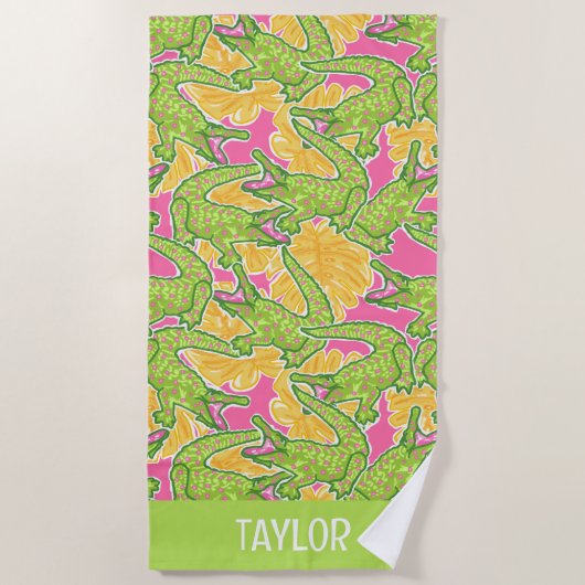 Serviette De Plage Alligators de plage de Palm (Devant)