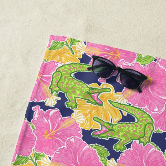 Serviette De Plage Alligators de plage de Palm (En situation)