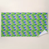 Serviette De Plage Aloe Vera Motif Plante Textile (Devant)