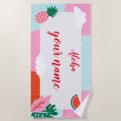Serviette de plage Aloha (Devant)