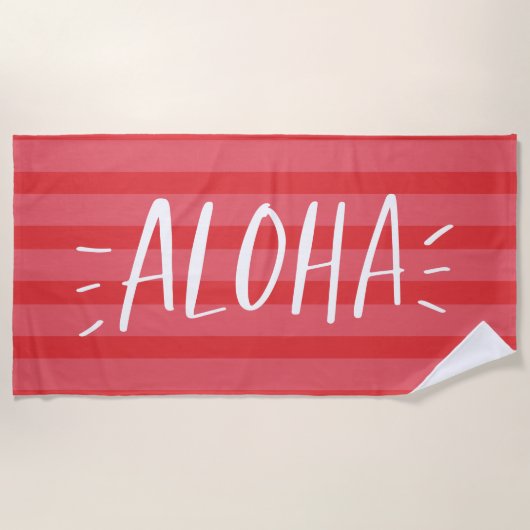 Serviette De Plage Aloha (Devant)