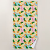 Serviette De Plage Aloha ananas cocktail (Devant)