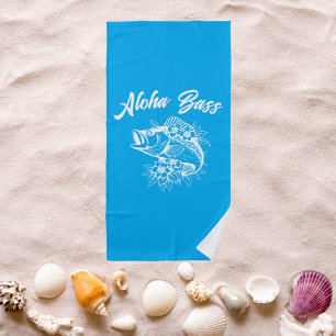 Serviette De Plage Aloha Bass-Blue Hawaiian