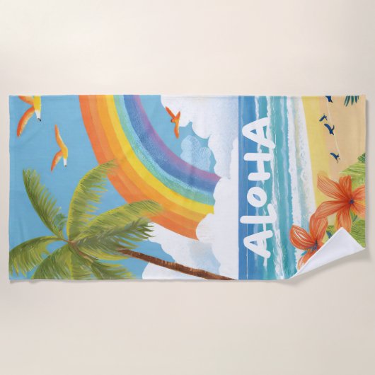 Serviette De Plage Aloha Beach fun (Devant)
