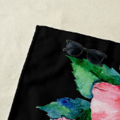 Serviette De Plage Aloha Bride rose Tropical Floral (En situation)