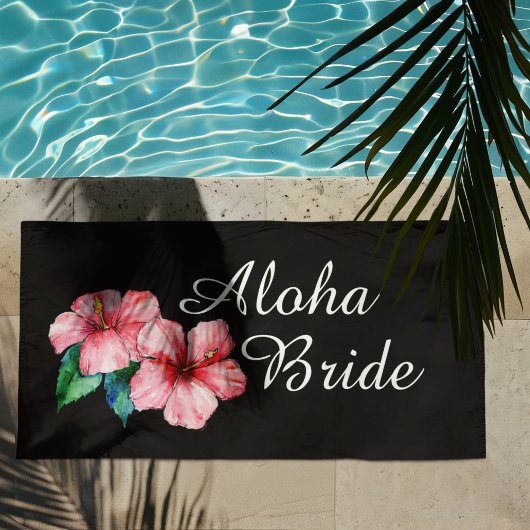Serviette De Plage Aloha Bride rose Tropical Floral