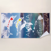 Serviette De Plage Aloha des îles Hawaii (Devant)