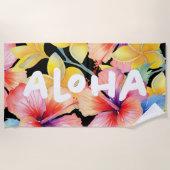 Serviette De Plage Aloha Floral Beach Towel v2 (Devant)