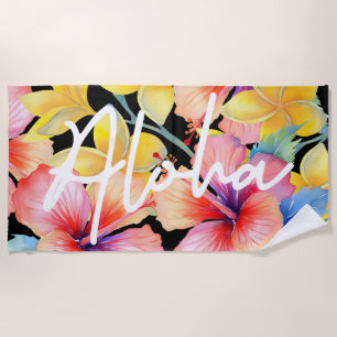Serviette De Plage Aloha Floral Beach Towel v3