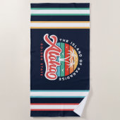 Serviette De Plage Aloha Golden State Hawaii (Devant)