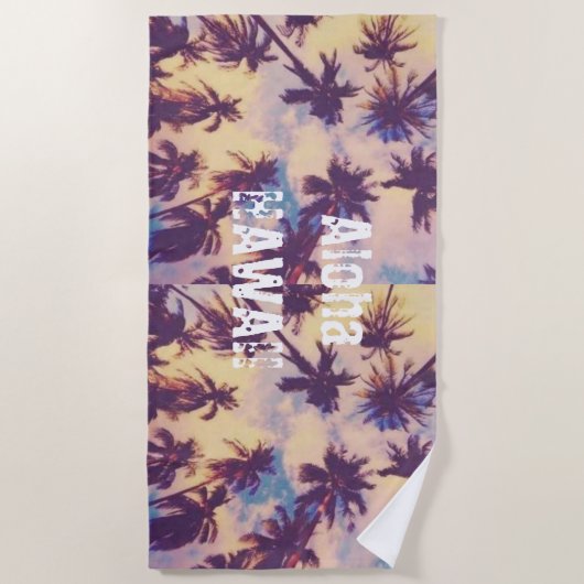 Serviette De Plage Aloha Hawaii (Devant)