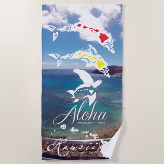 Serviette De Plage Aloha Hawaii (Devant)
