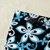SERVIETTE DE PLAGE ALOHA HAWAII (NOIR/BLEU) (En situation)