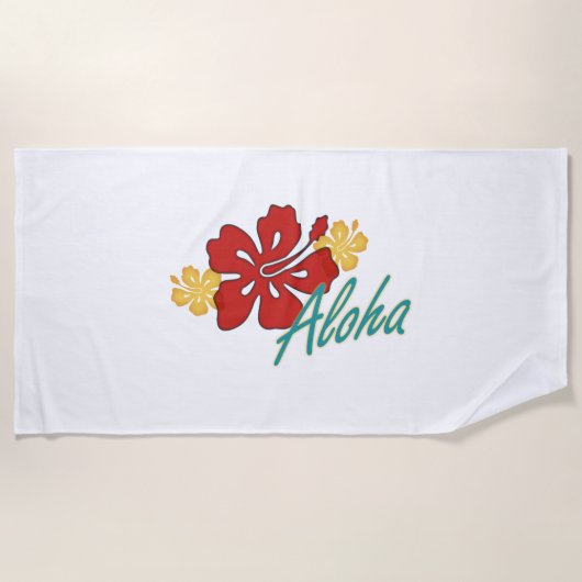 Serviette De Plage Aloha Hibiscus (Devant)