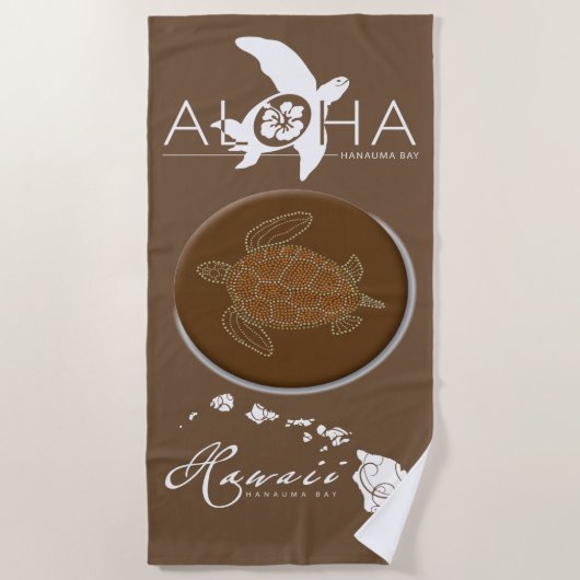Serviette De Plage Aloha îles d'Hawaï (Devant)