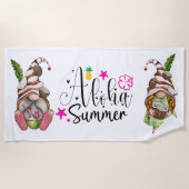Serviette De Plage Aloha Summer Gnomes (Devant)
