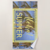 Serviette De Plage Aloha Summer Palm Trees Beach Towne (Devant)