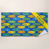 Serviette de plage Aloha Surfboards (Devant)