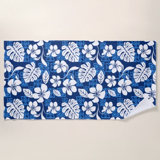 SERVIETTE DE PLAGE ALOHA VENDREDI (BLEU) (Devant)