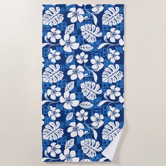 SERVIETTE DE PLAGE ALOHA VENDREDI (BLEU) (Devant)