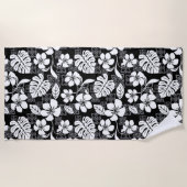 SERVIETTE DE PLAGE ALOHA VENDREDI (NOIR) (Devant)