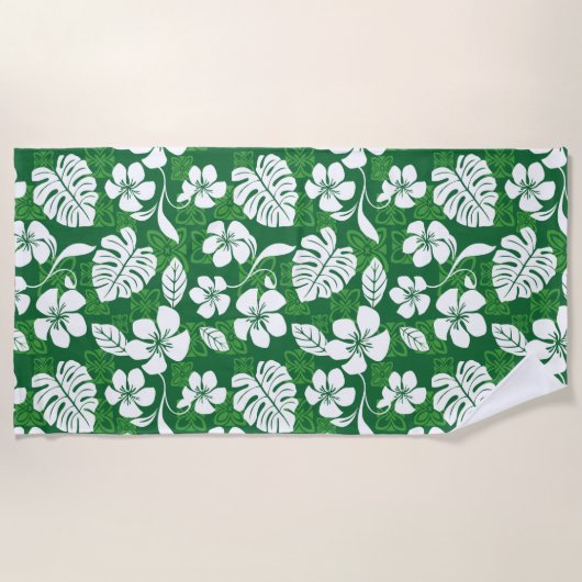 SERVIETTE DE PLAGE ALOHA VENDREDI (VERT) (Devant)