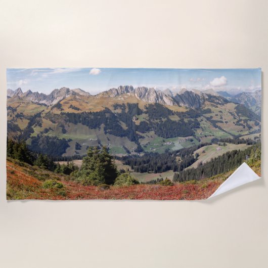 Serviette De Plage Alpes suisses (Devant)