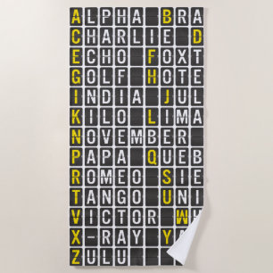 Serviette De Plage Alpha-Bravo-Charlie